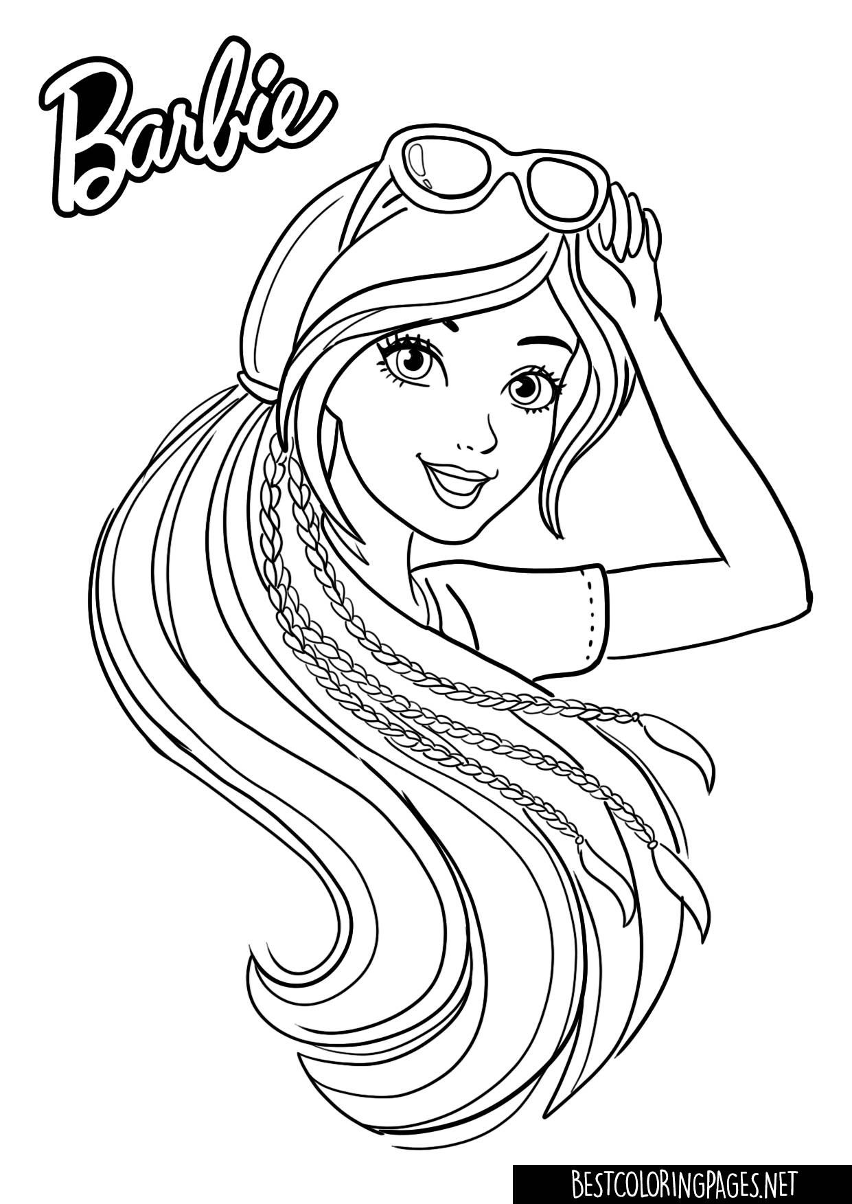 Barbie colouring page - Free printable coloring pages